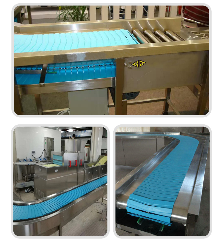 School cafeteria tray conveyor line School cafeteria tray conveyor line